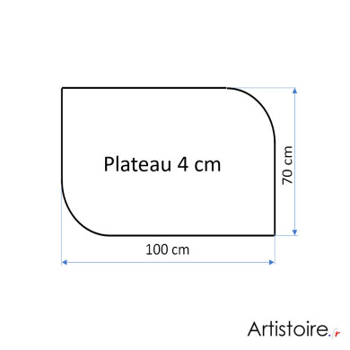 Forme de la table basse intérieur en coulis minéral micro-terrazzo gris