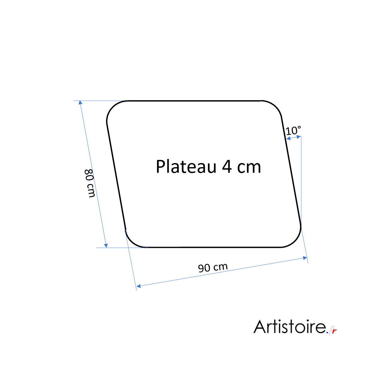Forme de la table basse d'intérieur avec plateau en béton ciré de coloris gris moyen