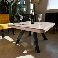 Table basse d'intérieur "Essence minérale" forme 5 - Vue côté