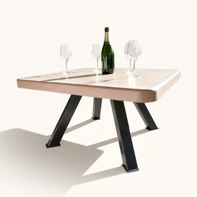 Table basse d'intérieur "Essence minérale" forme 5 - Avec accessoires