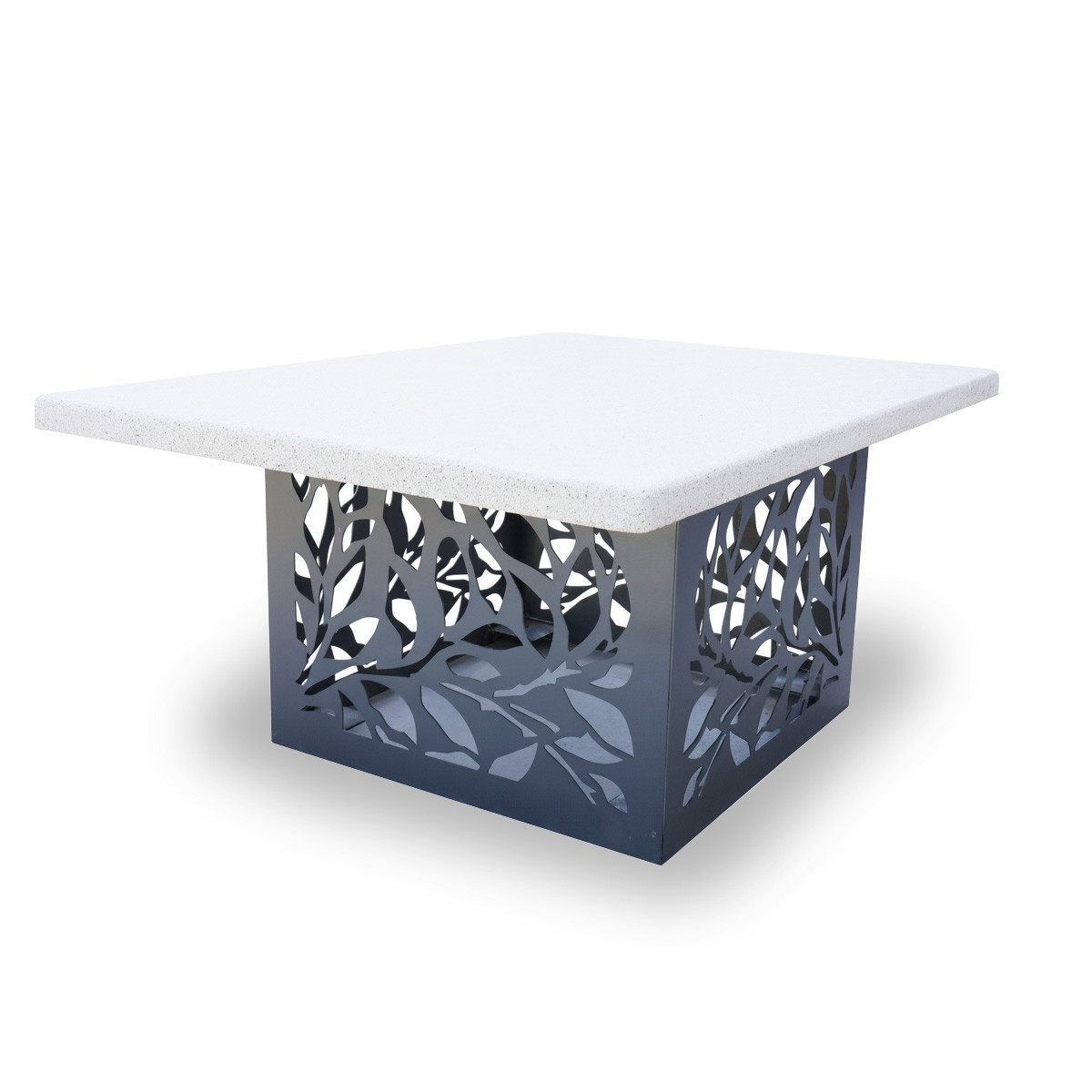 Table basse d'extérieur ht 50 cm coulis minéral beige clair - Vue seule