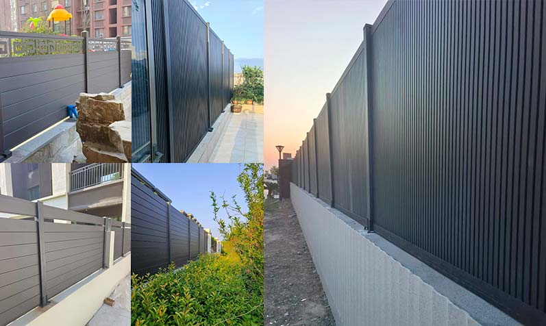 Exemples de clôtures en aluminium